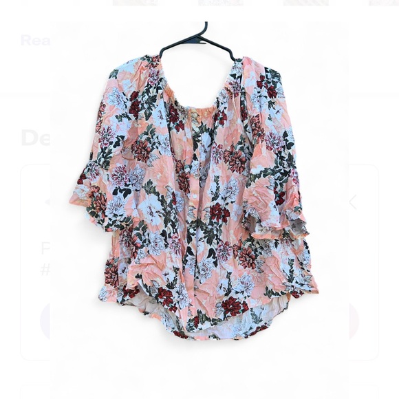 feathers by tolani Tops - Feathers by Tolani Blouse Floral Soft Modal Size XL